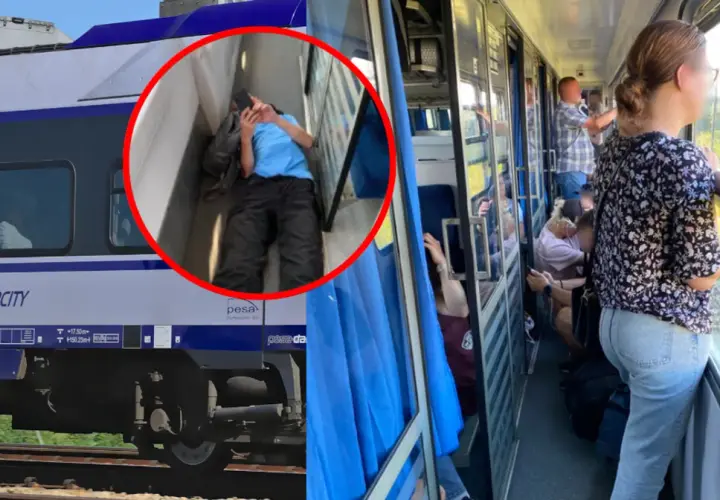 Wagon PKP Intercity pełny ludzi, jeden pasażer leży na podłodze. Zastanawiasz się, dlaczego nie mogę wybrać miejsca w Intercity?