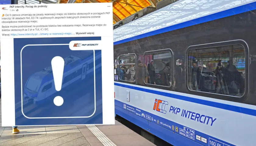 Czy rezerwacja miejsca w PKP Intercity jest obowiązkowa? Od 9 czerwca zniesiono ją w niektórych pociągach.