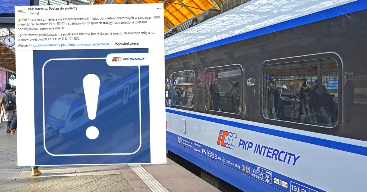 Czy rezerwacja miejsca w PKP Intercity jest obowiązkowa? Od 9 czerwca zniesiono ją w niektórych pociągach.