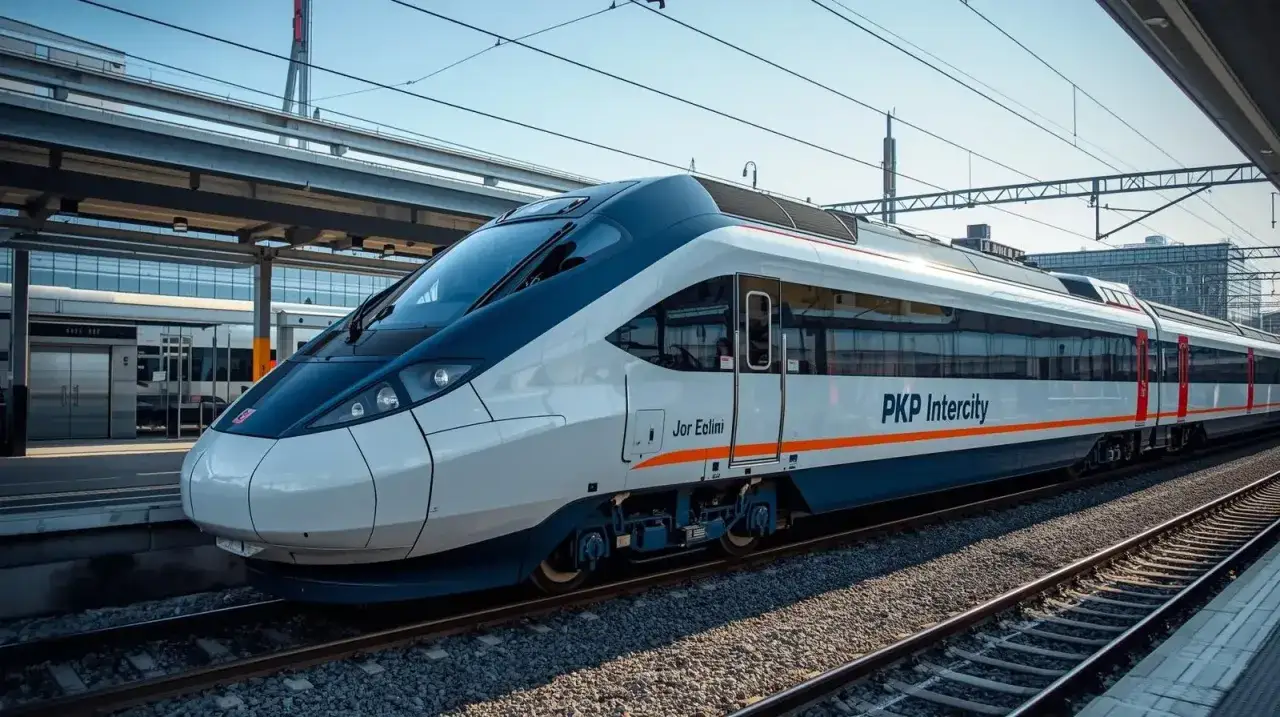 Nowoczesny pociąg PKP Intercity na torach. Zastanawiasz się, ile zarabia maszynista w Intercity?